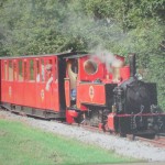 Red steam train